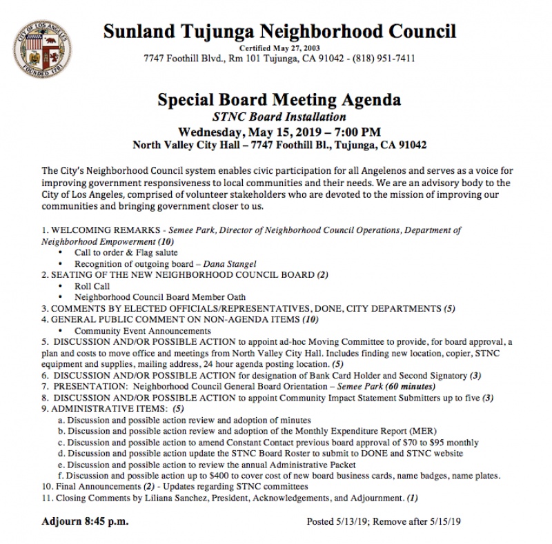 Sunland-Tujunga Community Council