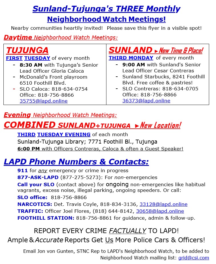 Sunland-Tujunga Community Council